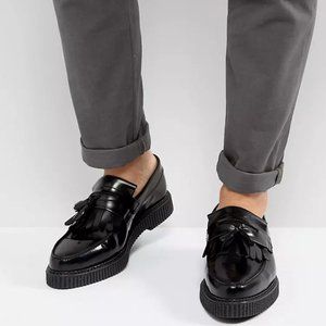 NWOT ASOS DESIGN Creepe Loafer in black leather size US size 10 (UK size 9)